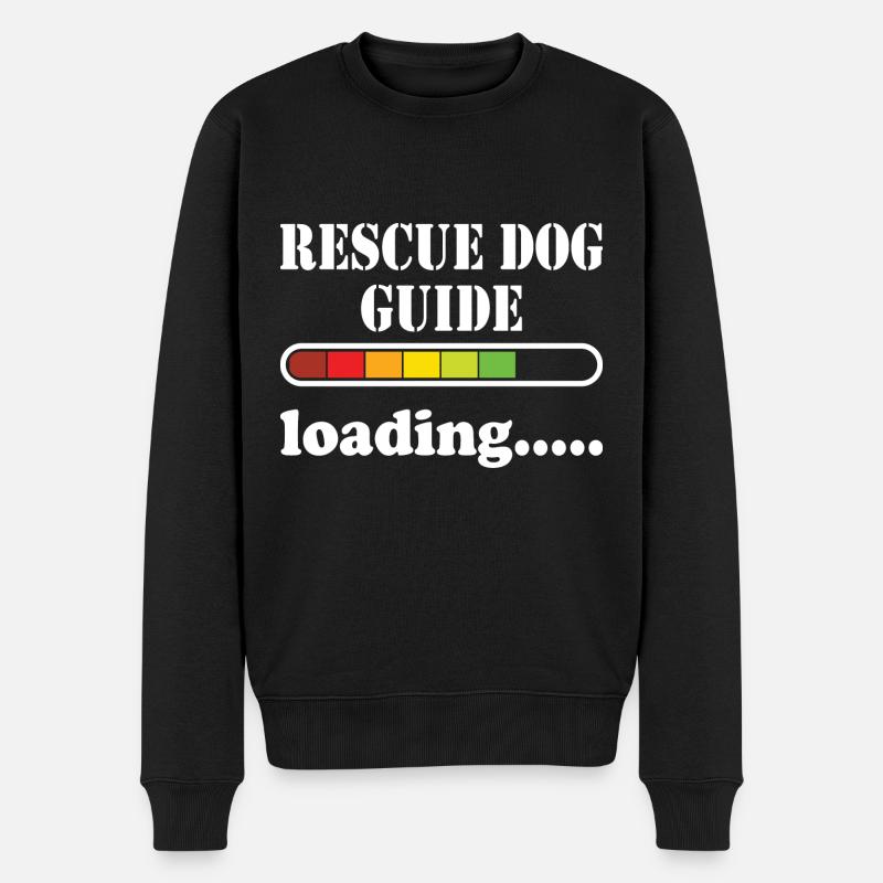 Rettungshund - Männer Premium Bio Pullover - Schwarz