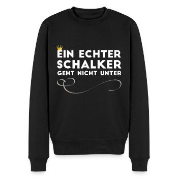 Schalker Schalke Gelsenkirchen Ruhrpott Fans - Männer Premium Bio Pullover - Schwarz - Vorne - Nico (187cm)