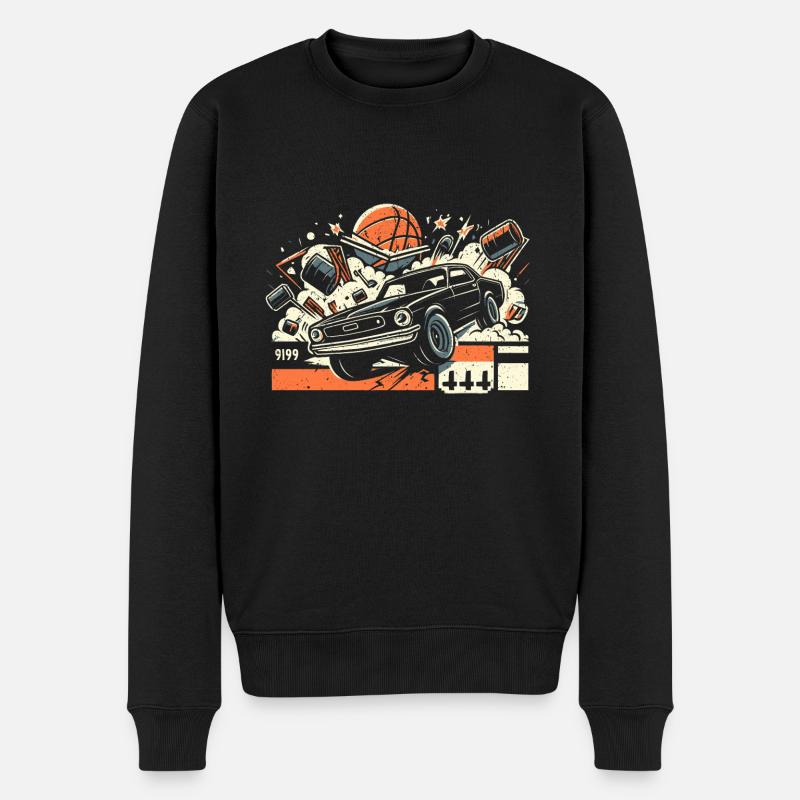 Cooles Demolition Derby Season Geschenk - Männer Premium Bio Pullover - Schwarz