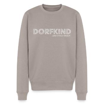 Dorfkind.. und stolz drauf! - Männer Premium Bio Pullover - Taupe - Vorne - Nico (187cm)