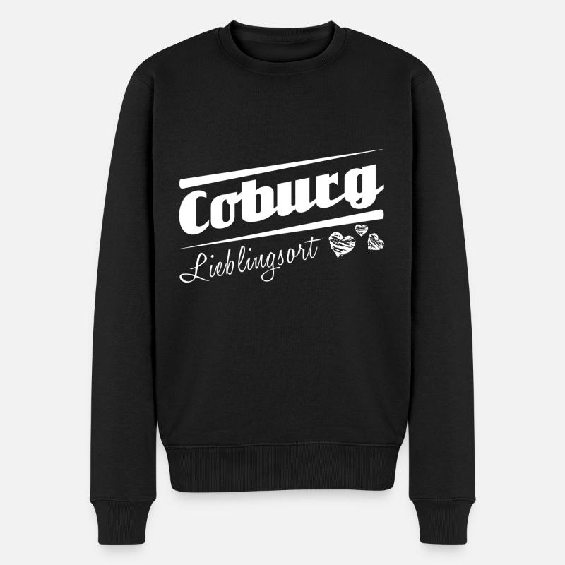 Coburg - Lieblingsort mit Stadtnamen - Männer Premium Bio Pullover - Schwarz