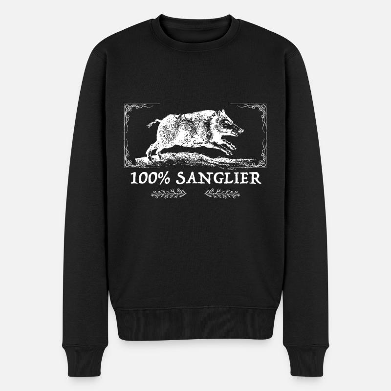 Sanglier - Pull Premium bio Homme - noir