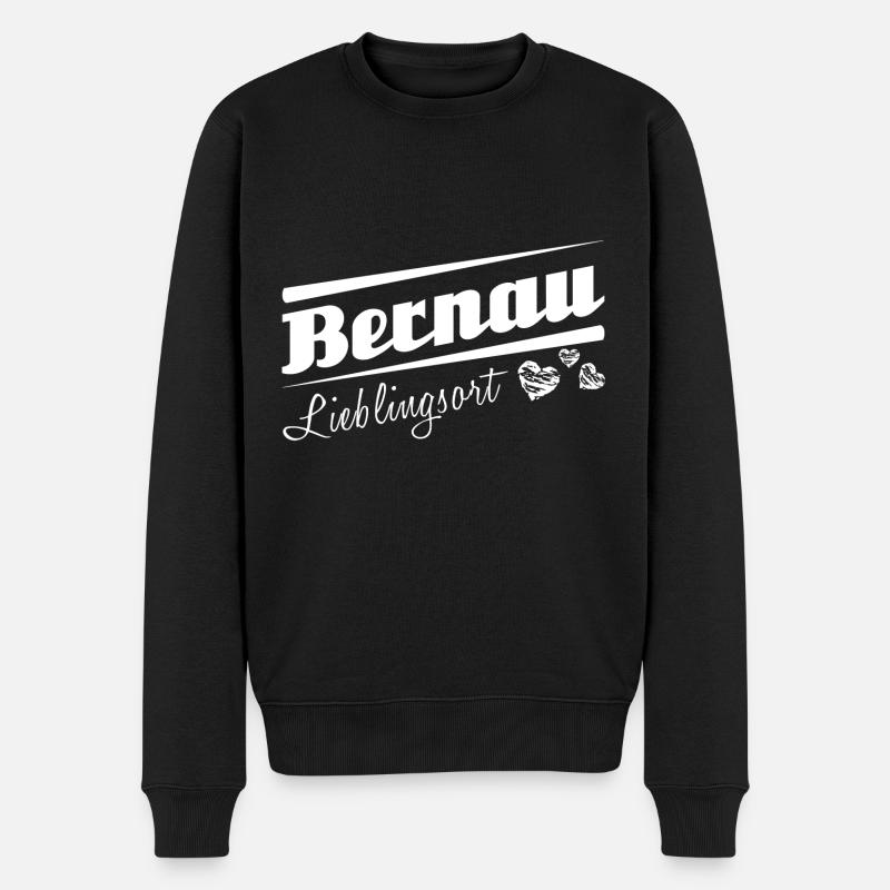 Bernau - Lieblingsort mit Stadtnamen - Männer Premium Bio Pullover - Schwarz
