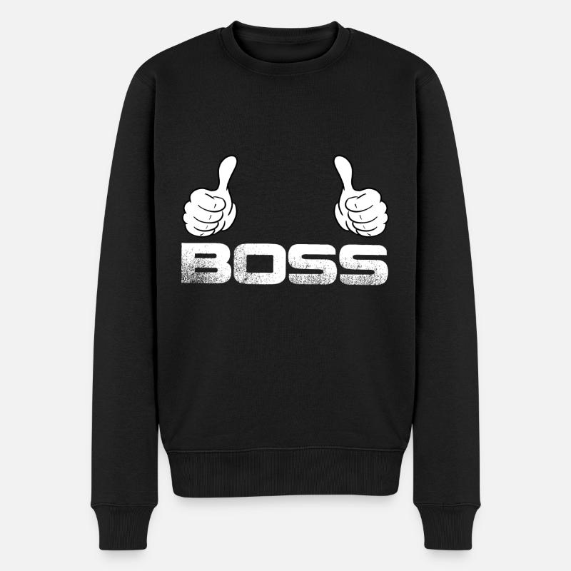 Boss cadeau patron, chef d'équipe - Pull Premium bio Homme - noir