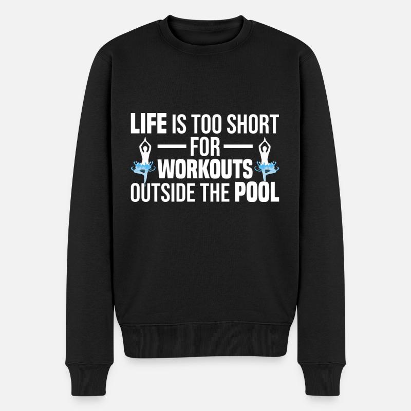 Wassergymnastik - Männer Premium Bio Pullover - Schwarz