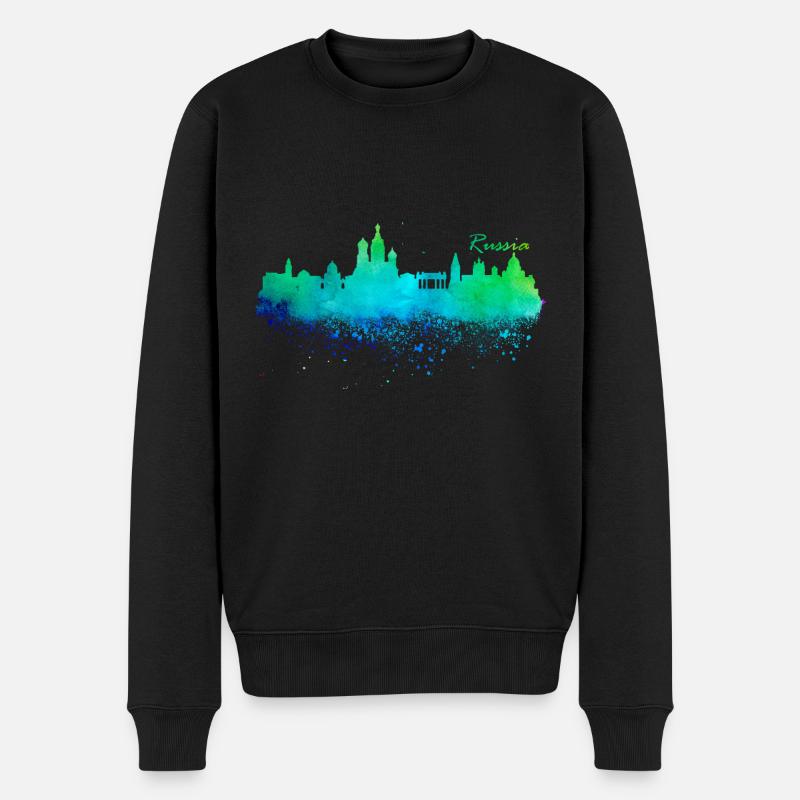 Russland - Männer Premium Bio Pullover - Schwarz