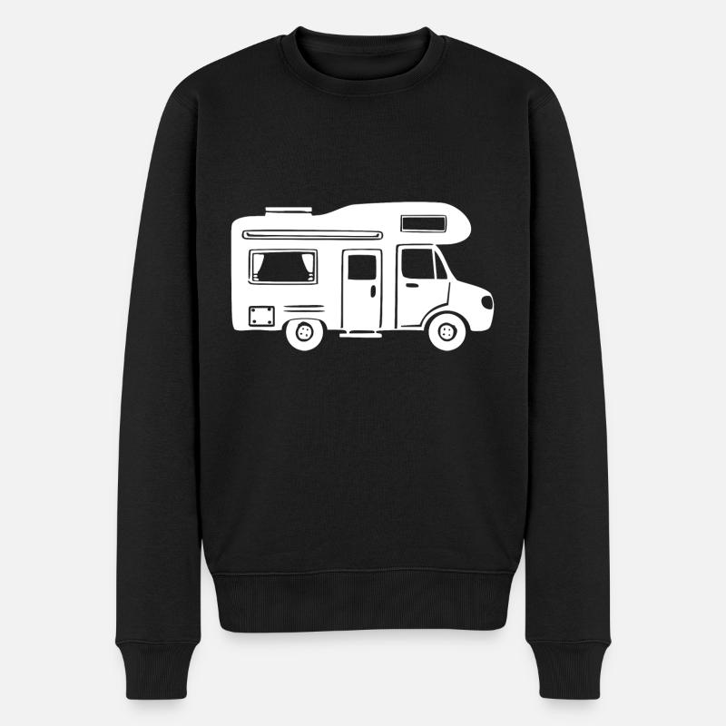 Wohnmobil Camping Wohnwagen - Männer Premium Bio Pullover - Schwarz