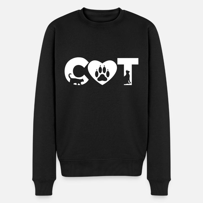 CHAT DE CHAT PAW - Pull Premium bio Homme - noir