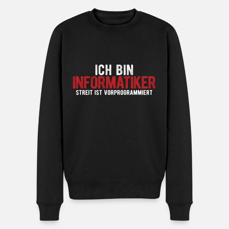 Informatik Informatiker Programmierer - Männer Premium Bio Pullover - Schwarz