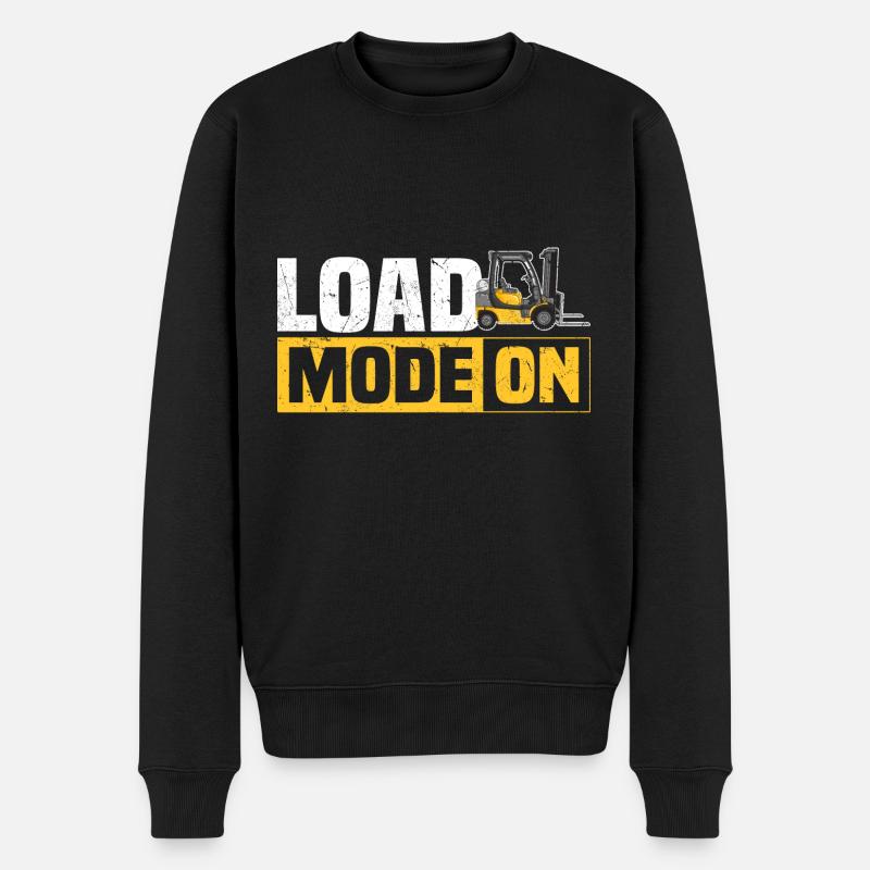 Gabelstaplerfahrer Sprüche | Gabelstapler Geschenk - Männer Premium Bio Pullover - Schwarz