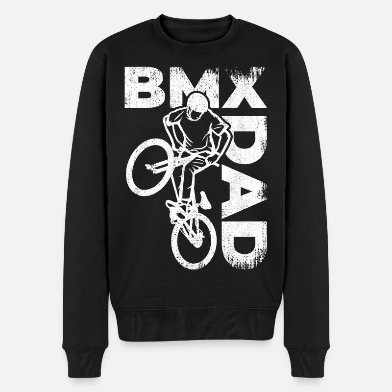 BMX Vater - Männer Premium Bio Pullover - Schwarz