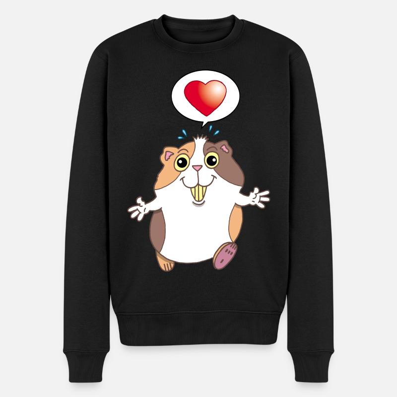 Niedlicher Hamster - Männer Premium Bio Pullover - Schwarz