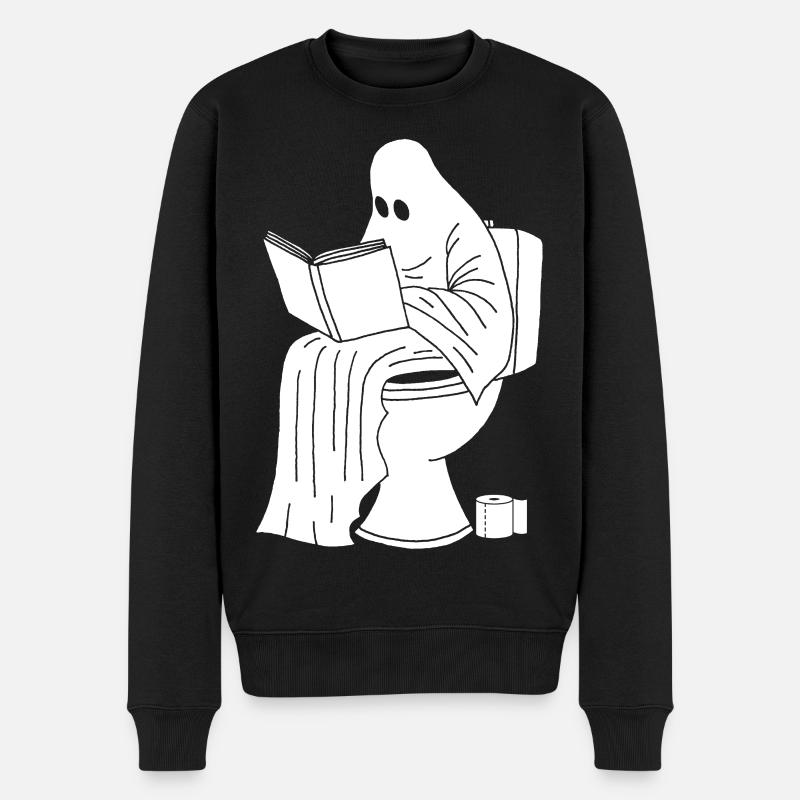 Die Geisterpause - Männer Premium Bio Pullover - Schwarz