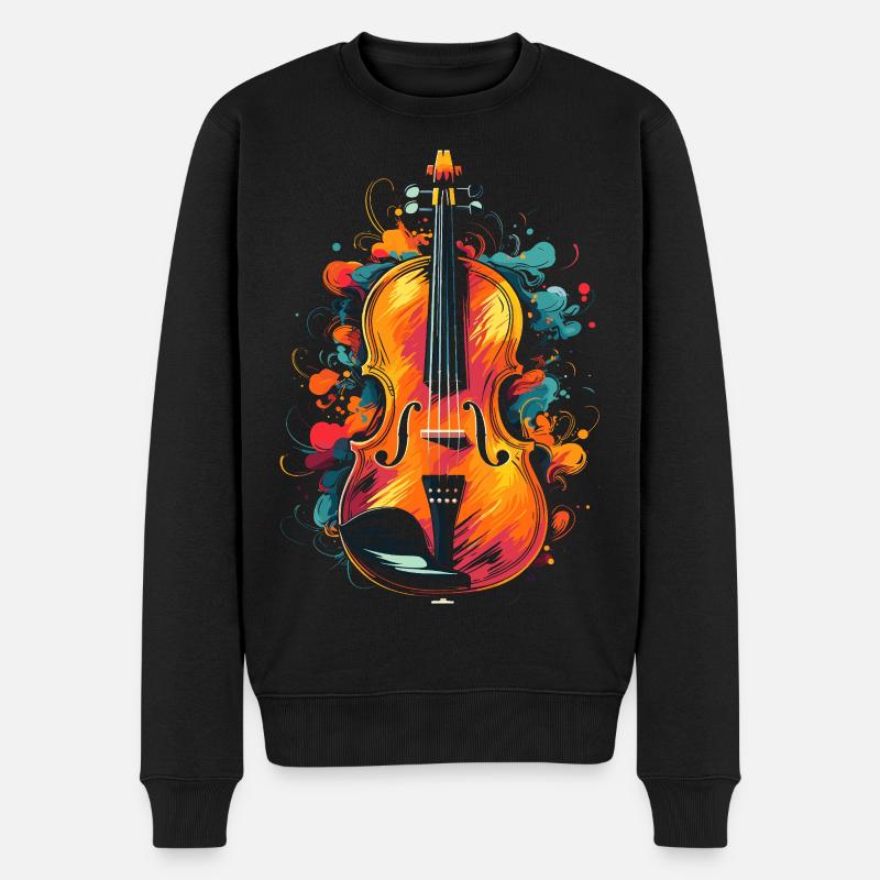 Violon - Pull Premium bio Homme - noir