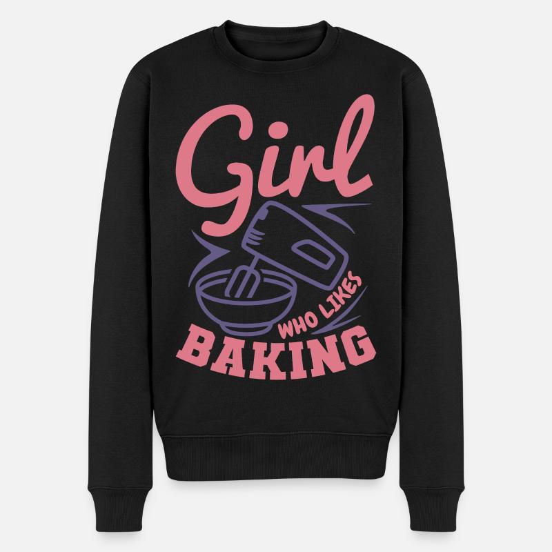 Bäckerin - Männer Premium Bio Pullover - Schwarz