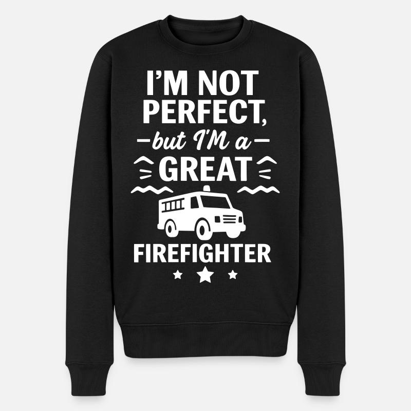 Super héros pompier - Pull Premium bio Homme - noir