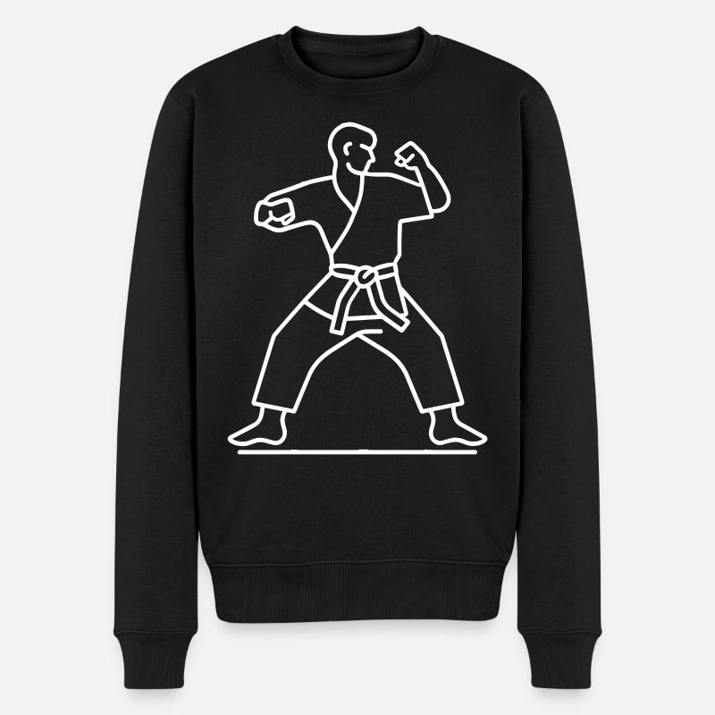 Croquis de Karateka - Pull Premium bio Homme - noir