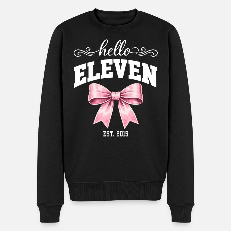 Hello Eleven Est. 2015 - Anniversaire Fille - Pull Premium bio Homme - noir