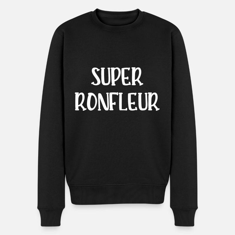 super ronfleur - Pull Premium bio Homme - noir