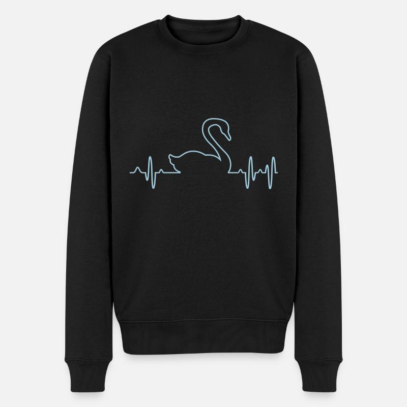 cygne - Pull Premium bio Homme - noir