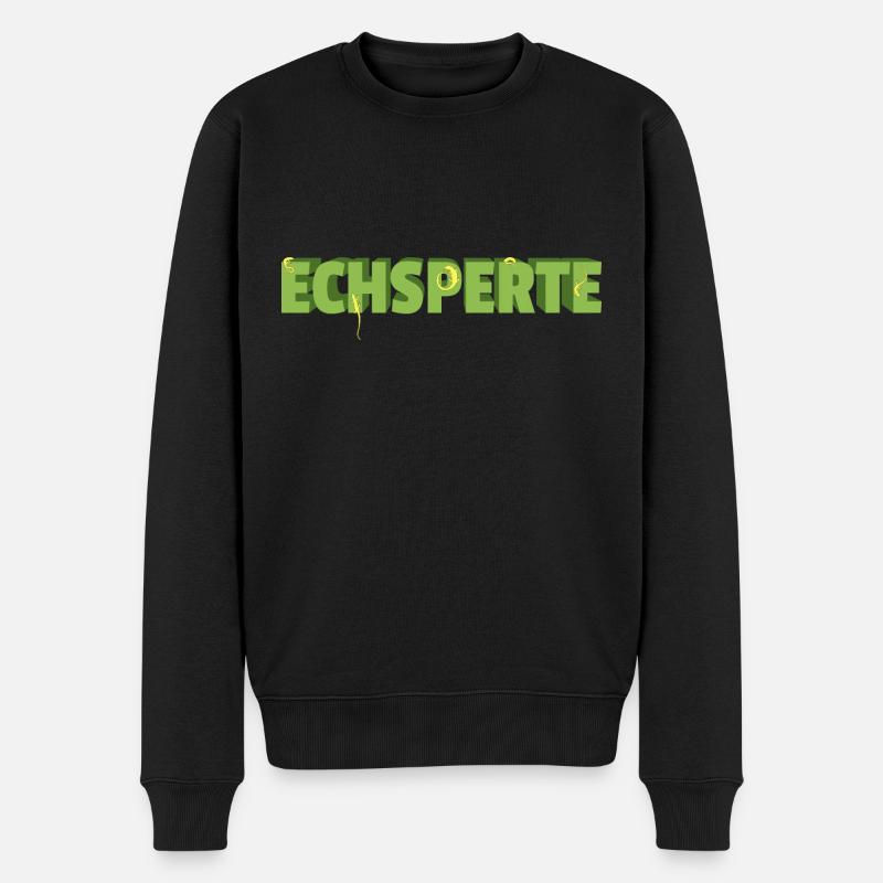 Terraristik Echsperte Terrarium - Männer Premium Bio Pullover - Schwarz
