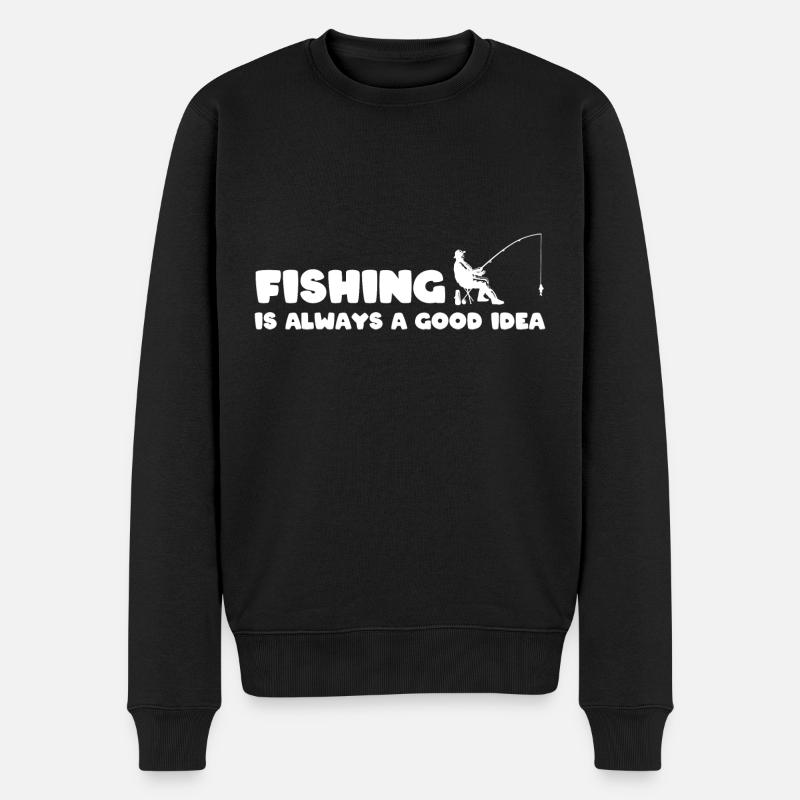 Angelliebhaber Fischschneider - Männer Premium Bio Pullover - Schwarz