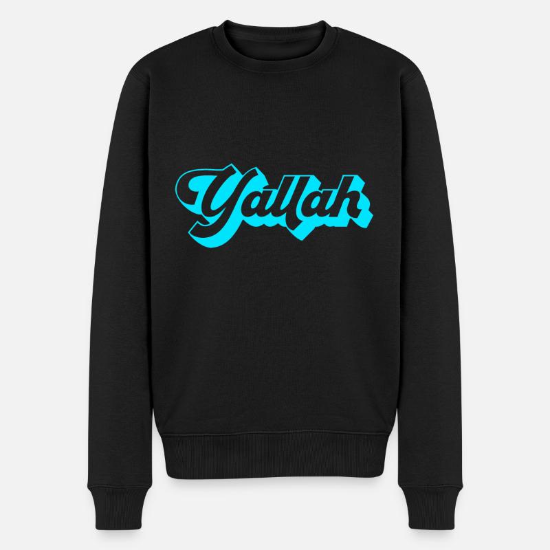 Yallah - Männer Premium Bio Pullover - Schwarz