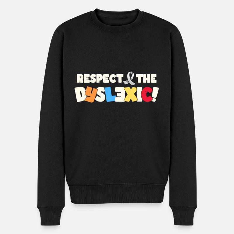 Cadeaux pour les dyslexiques - Pull Premium bio Homme - noir