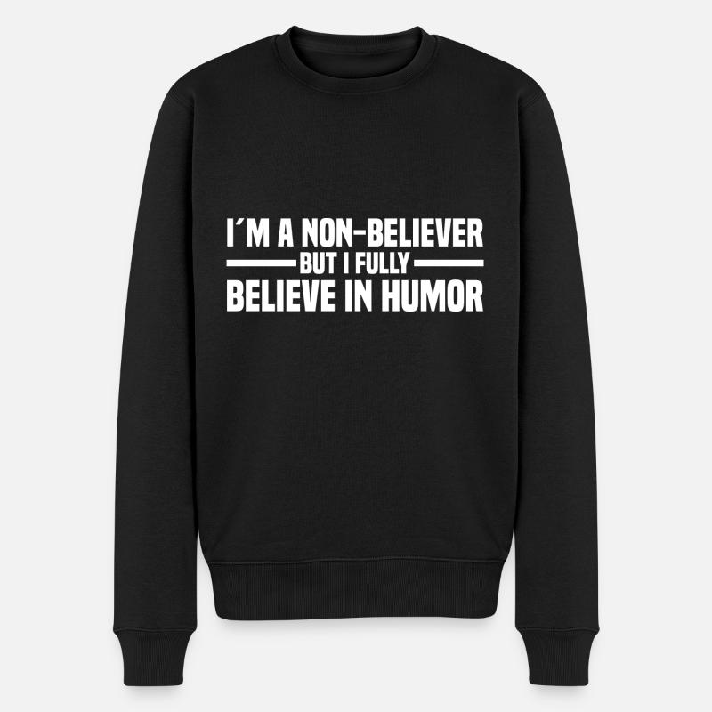 Atheismus - Männer Premium Bio Pullover - Schwarz