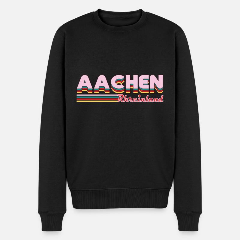 Aachen Rheinland Design für den Aachener - Männer Premium Bio Pullover - Schwarz