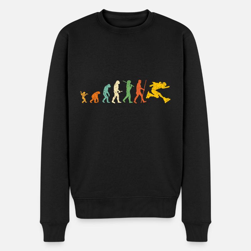 Roller Evolution - Men's Premium Organic Jumper - black