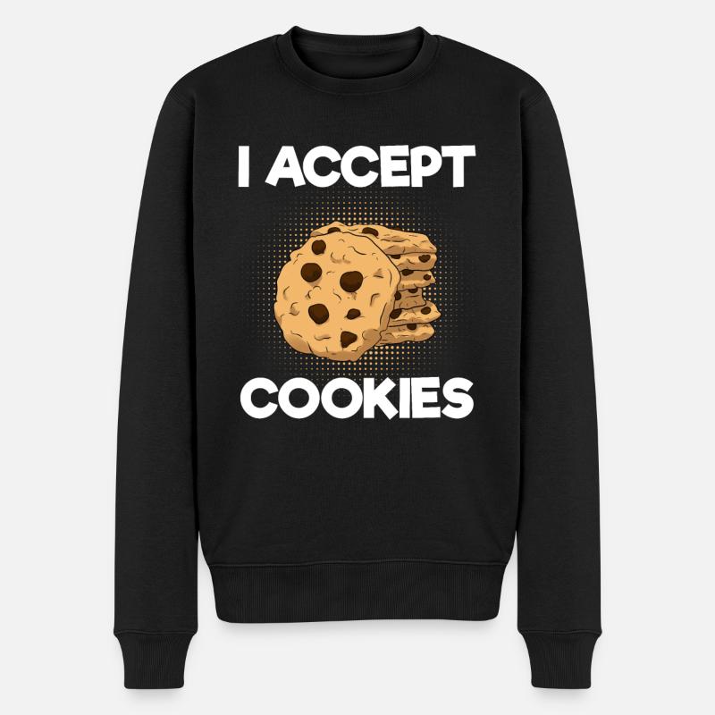 I accept cookies Kekse Internet - Männer Premium Bio Pullover - Schwarz