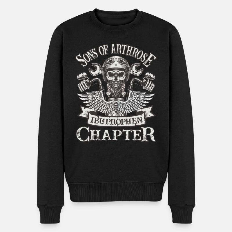 Biker - Sons of Arthrose - Kutte Motorrad - Männer Premium Bio Pullover - Schwarz