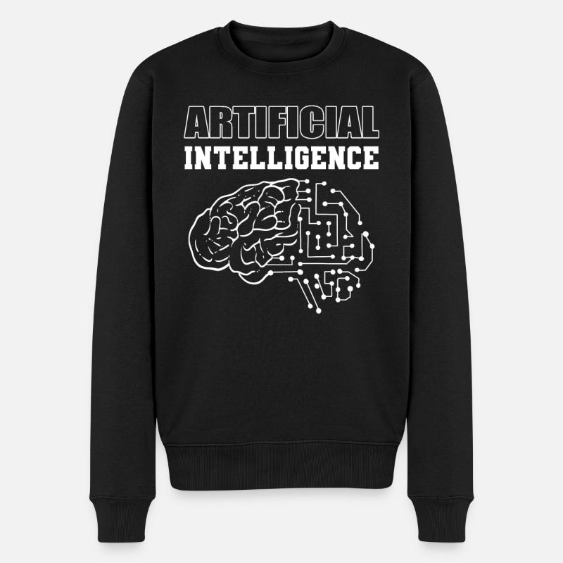 Artificial Intelligence Computertechniker - Männer Premium Bio Pullover - Schwarz
