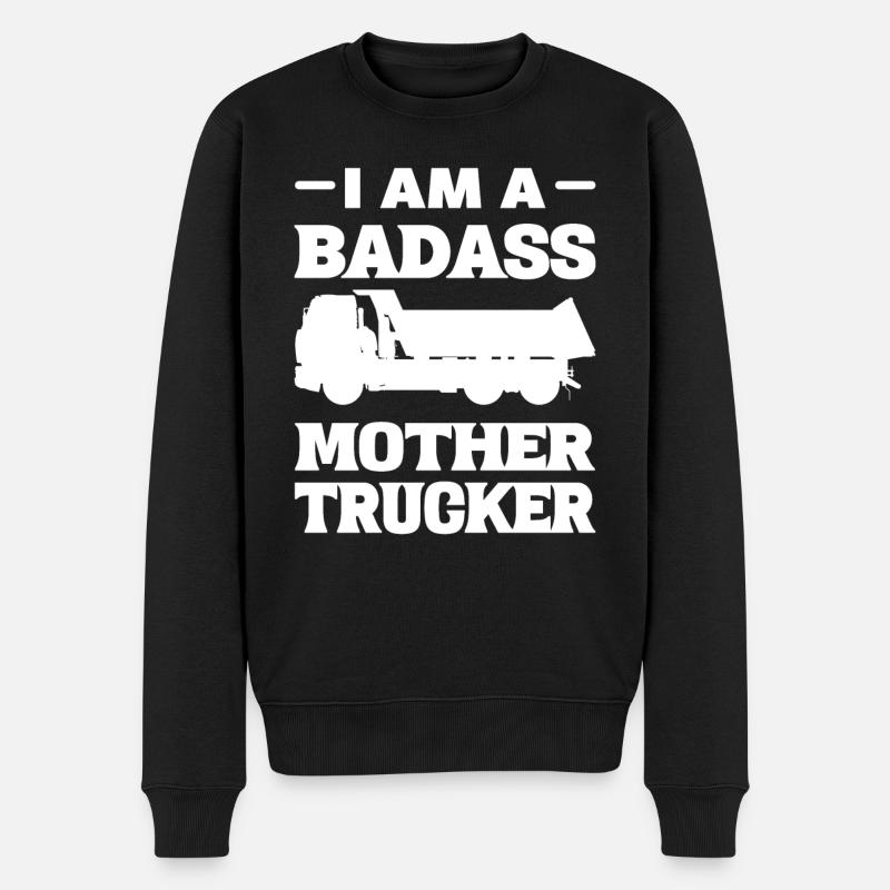 Badass Camionneur Chauffeur de camion - Pull Premium bio Homme - noir