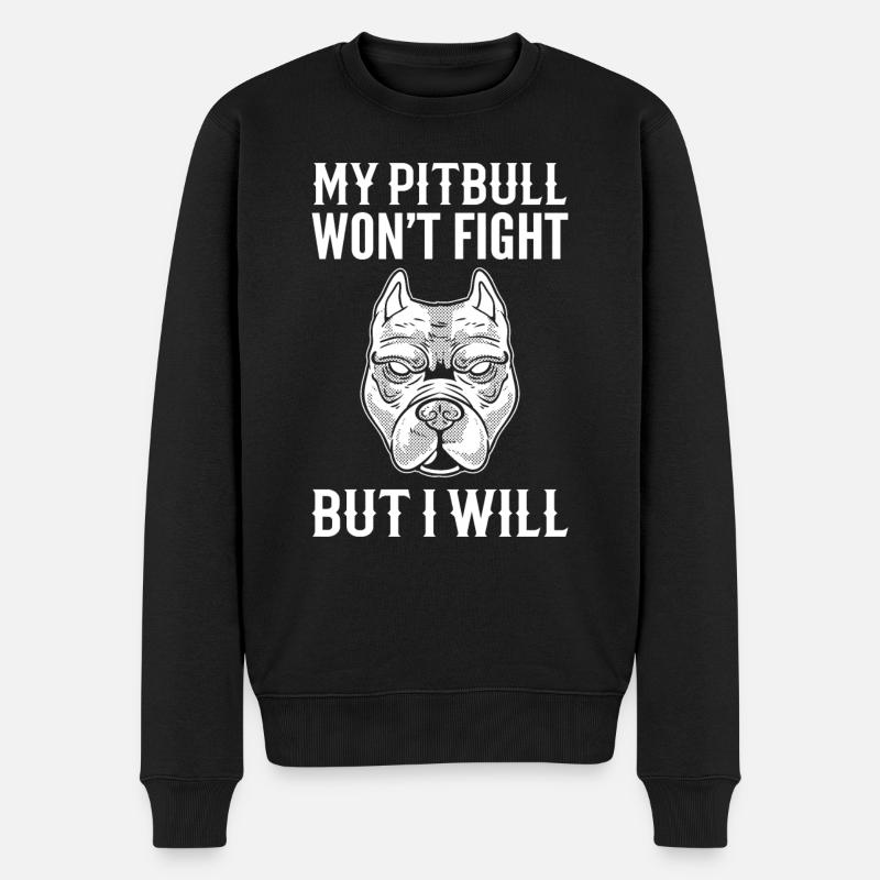 Pitbull -Liebhaber Haustiersitter - Männer Premium Bio Pullover - Schwarz