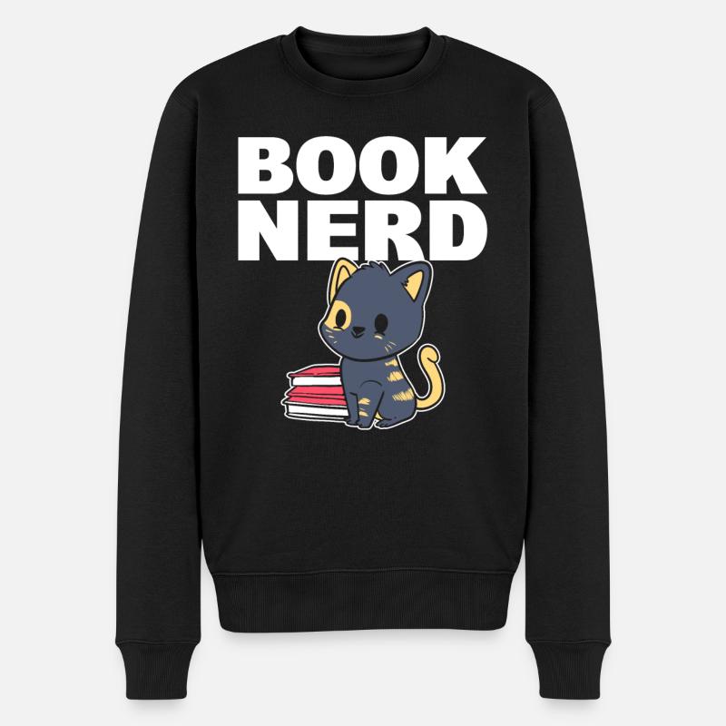 Livre Nerd Avid Reader - Pull Premium bio Homme - noir
