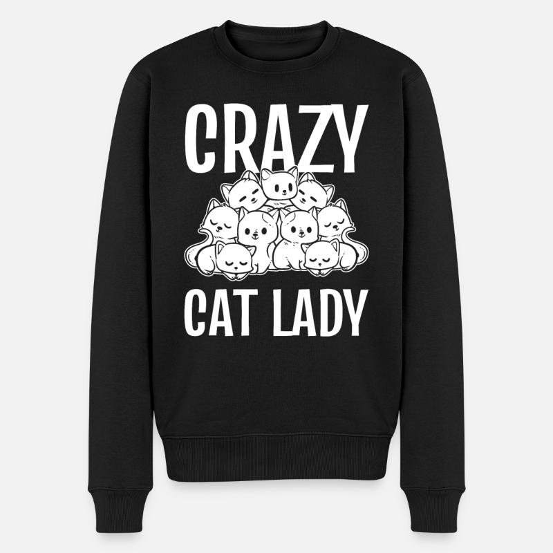 Crazy Cat Lady Cat Lover - Pull Premium bio Homme - noir
