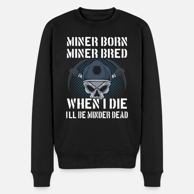 Stolzer Minenarbeiter - Männer Premium Bio Pullover - Schwarz