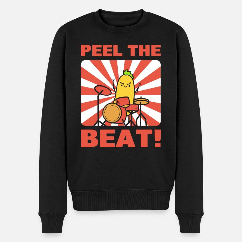 Batteur de Banana Puns - Pull Premium bio Homme - noir