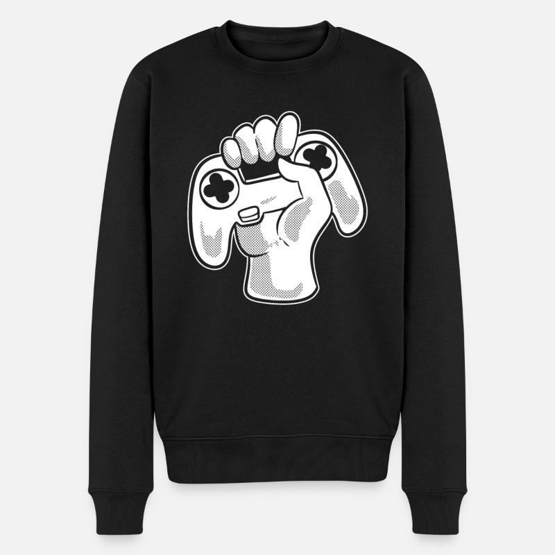 Videospiel -Controller Computerfreak - Männer Premium Bio Pullover - Schwarz