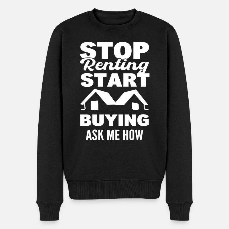 Agent immobilier d’assurance-vie - Pull Premium bio Homme - noir