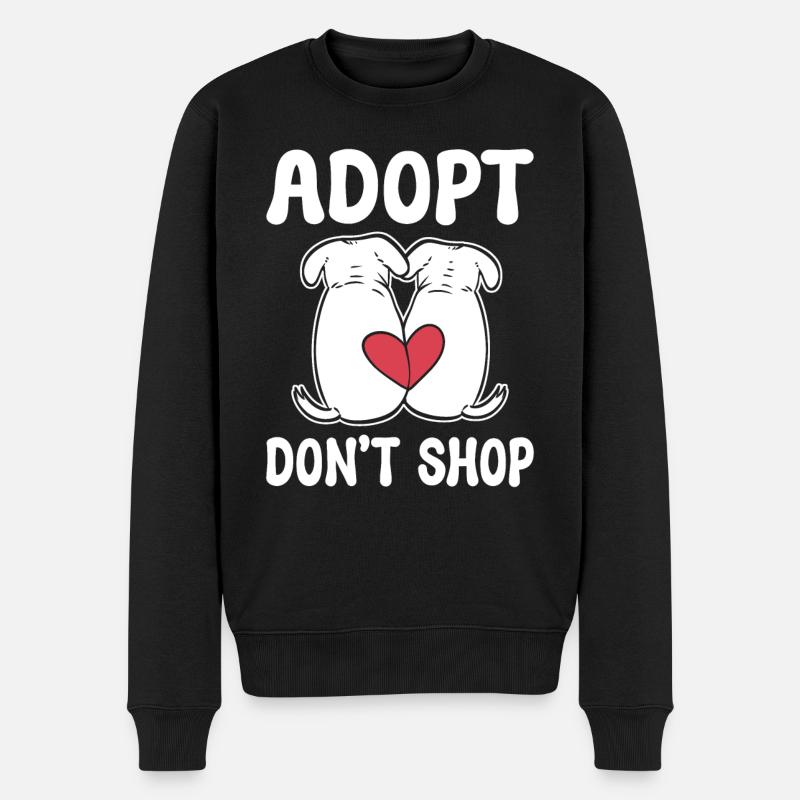Adopt Don't Shop Haustieradoptionspezialist - Männer Premium Bio Pullover - Schwarz
