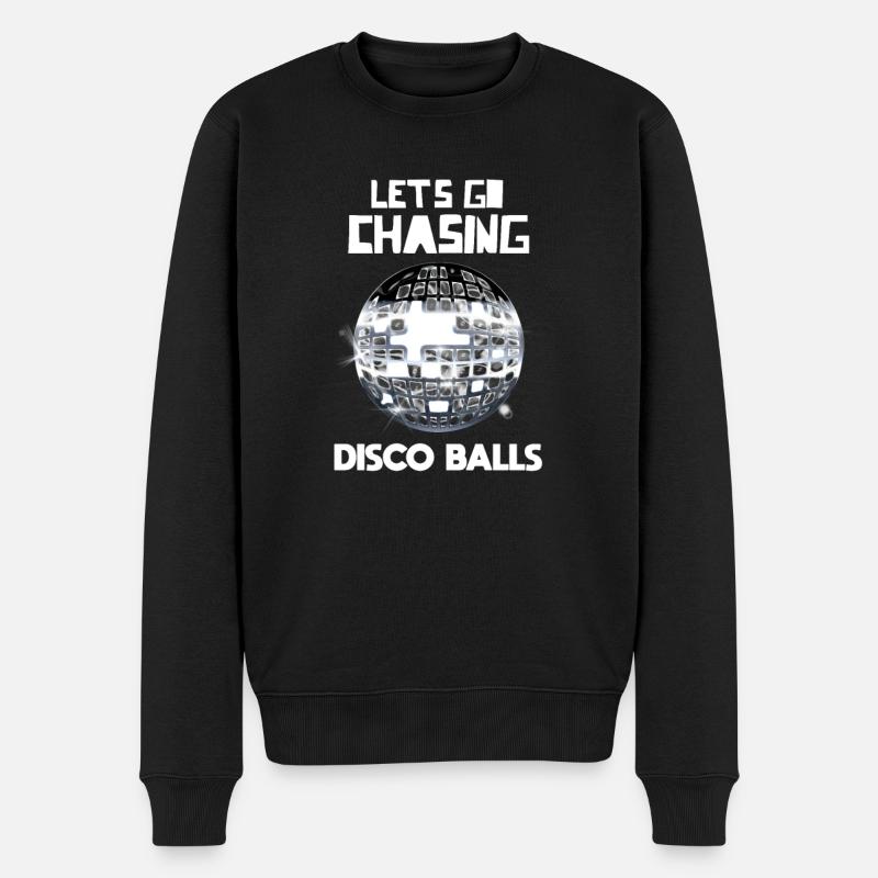 Groovy Disco -Bälle Disco -Liebhaber - Männer Premium Bio Pullover - Schwarz
