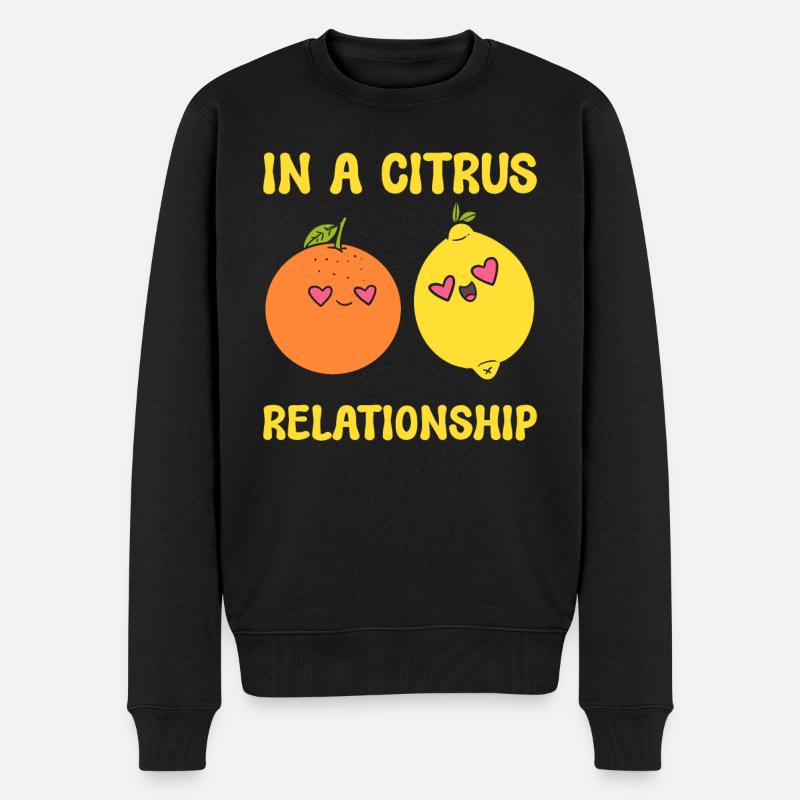 Citrus Puns Obstverkäufer - Männer Premium Bio Pullover - Schwarz