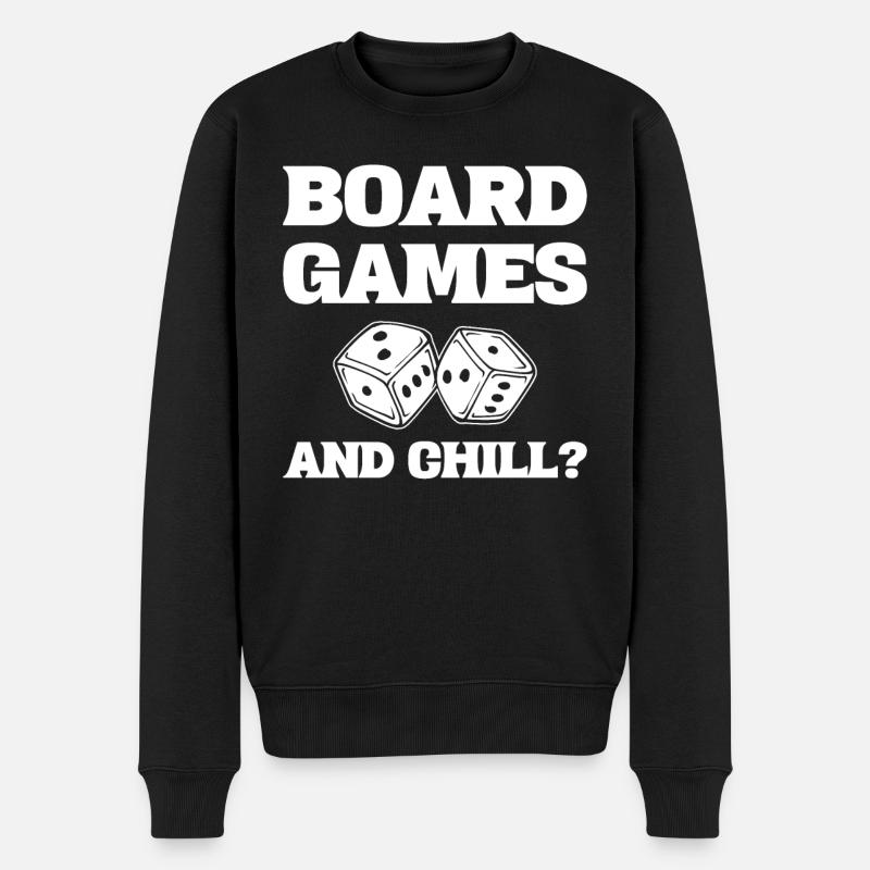Lustige Brettspiele Brettspielliebhaber - Männer Premium Bio Pullover - Schwarz