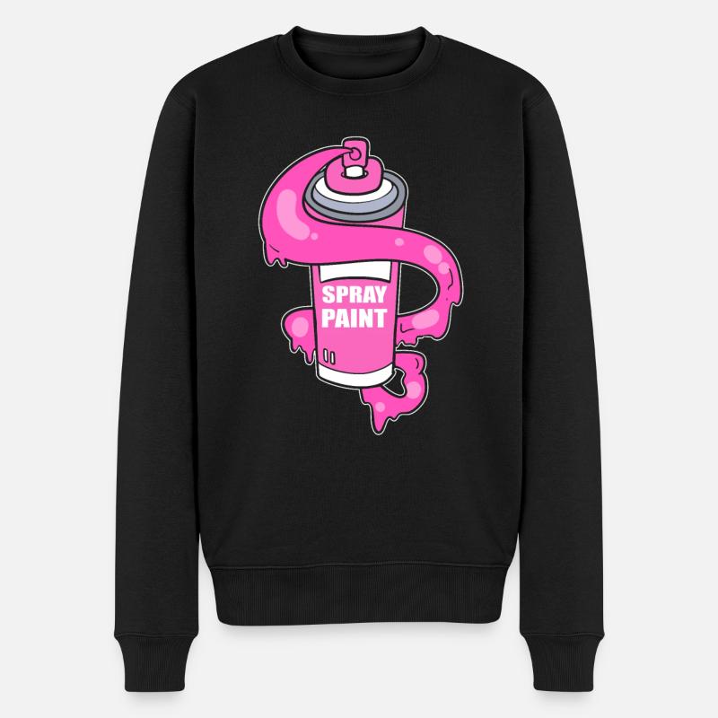 Spray Paint Professioneller Graffiti -Künstler - Männer Premium Bio Pullover - Schwarz