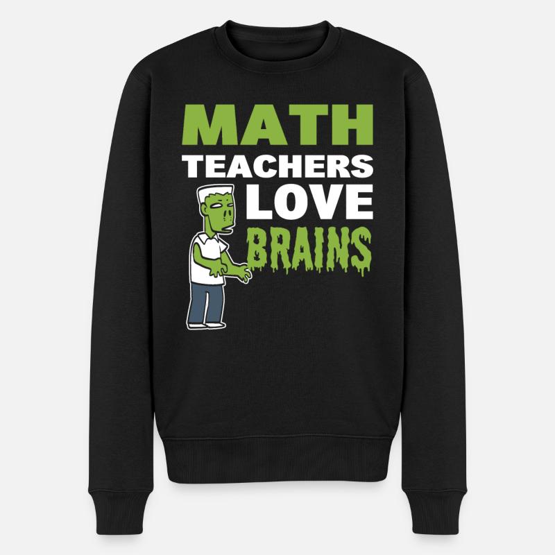 Lustiger Mathematiklehrer - Männer Premium Bio Pullover - Schwarz