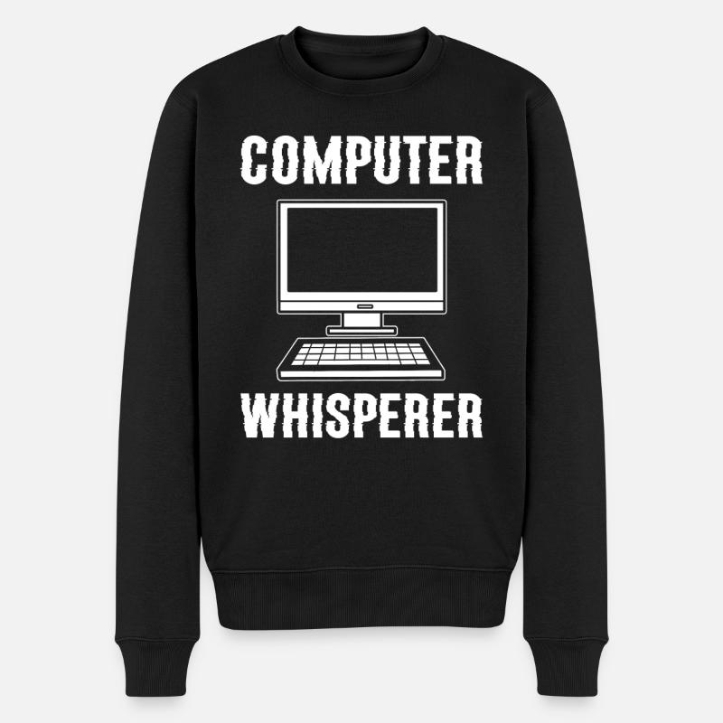 Computer Whisperer Web-Entwickler - Männer Premium Bio Pullover - Schwarz