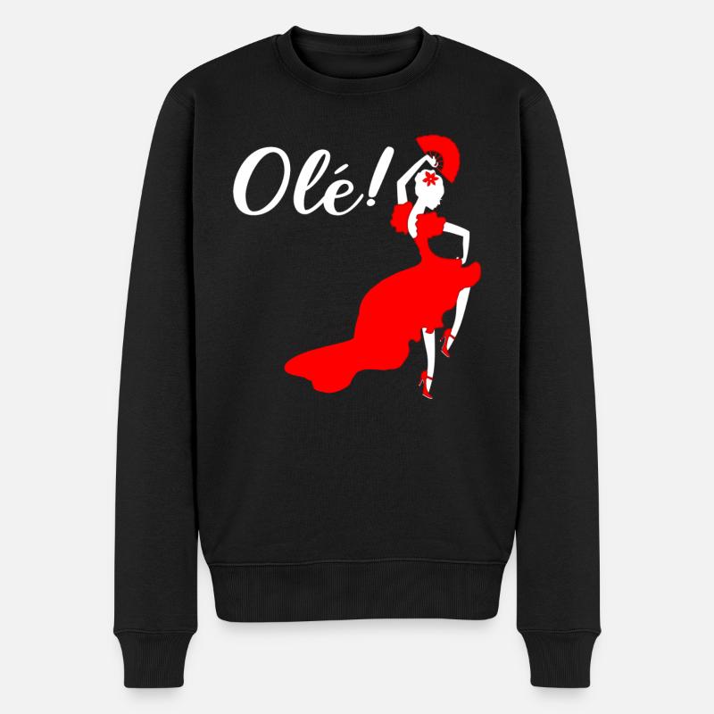 Spanien Flamenco Flamenco -Tänzer - Männer Premium Bio Pullover - Schwarz